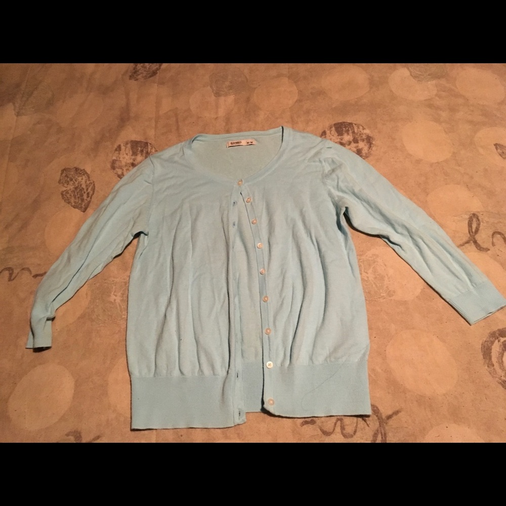 Old Navy M pale blue cardigan